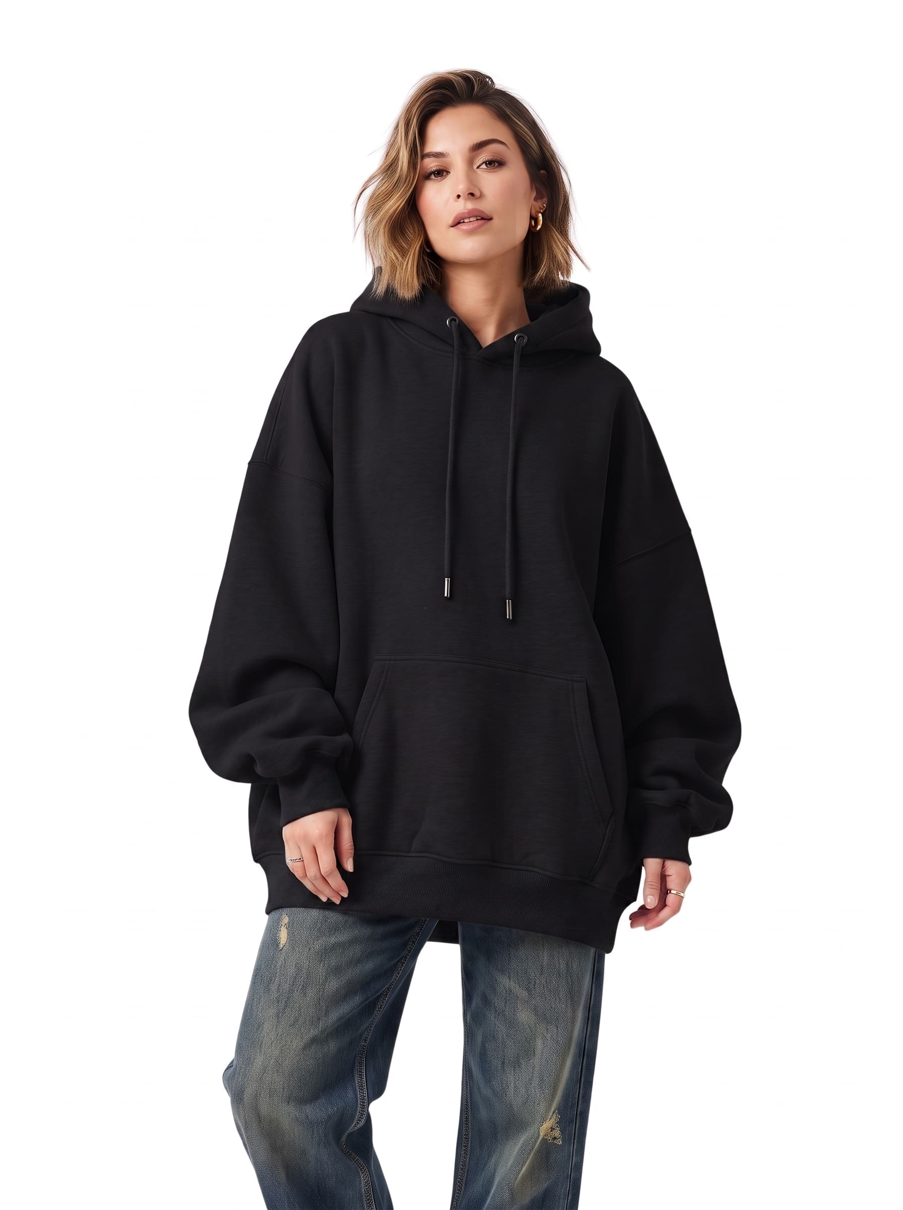 Oversized Women's Hoodie Pack of 3 | SKM Black