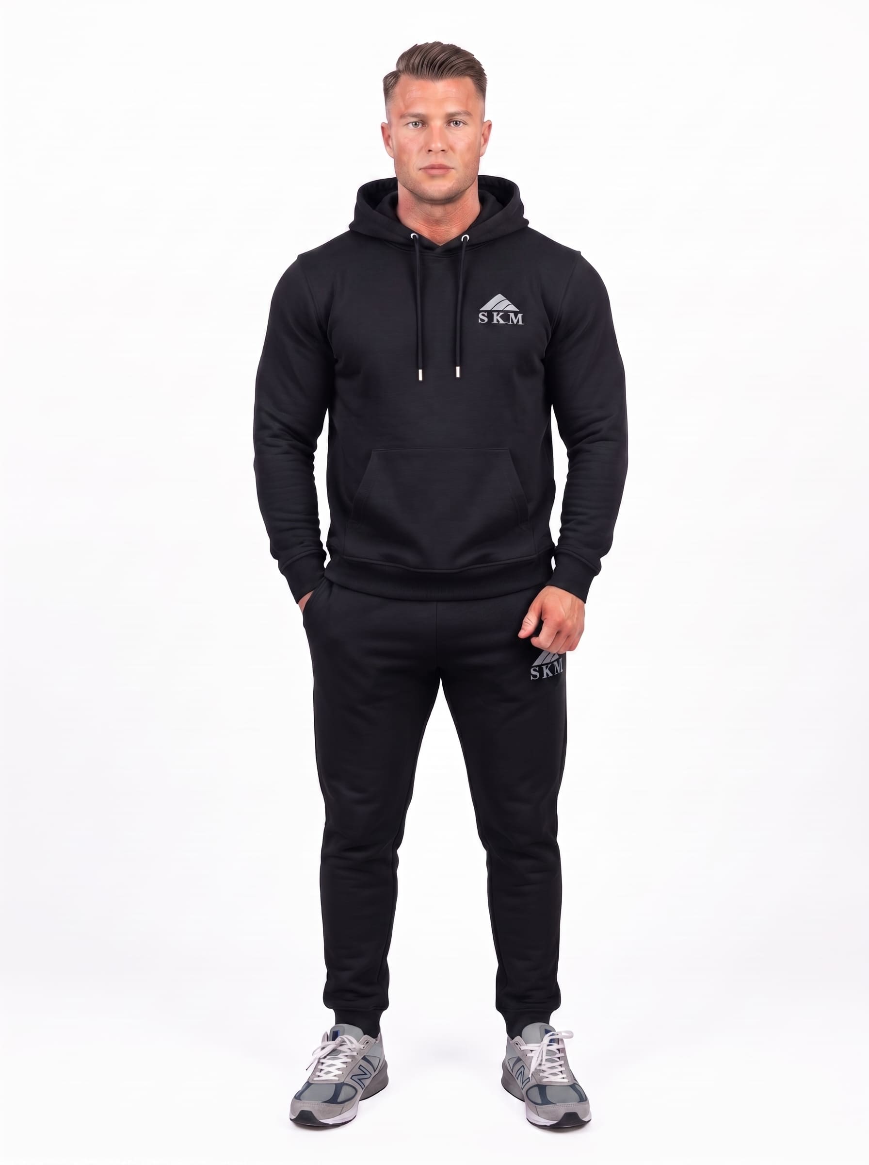 Men's Hoodie Tracksuit Set | SKM Black