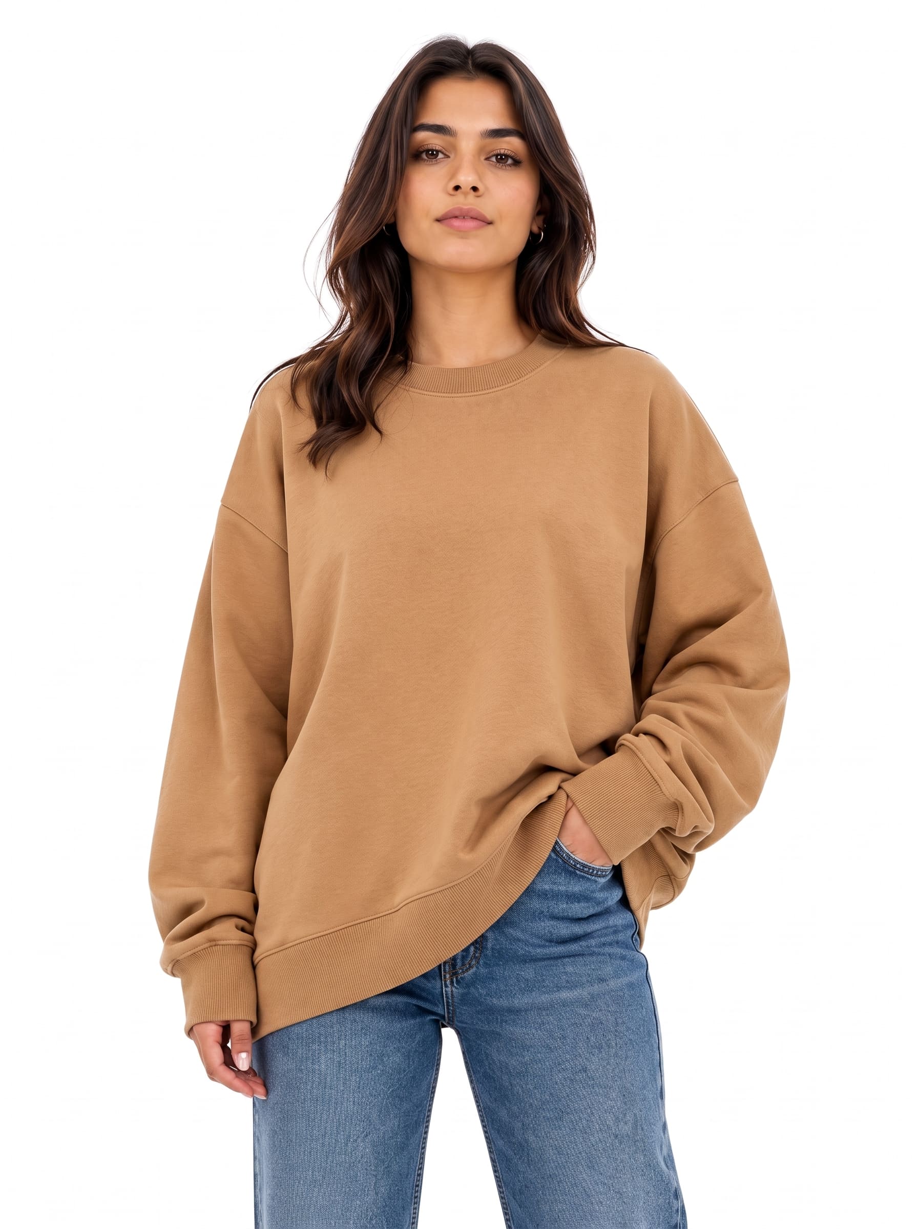 Oversized Women's Sweatshirts | SKM Camel