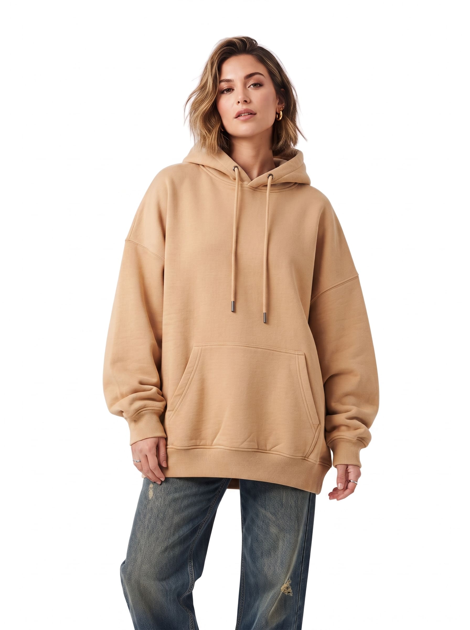 Oversized Women's Hoodie Pack of 3 | SKM Camel