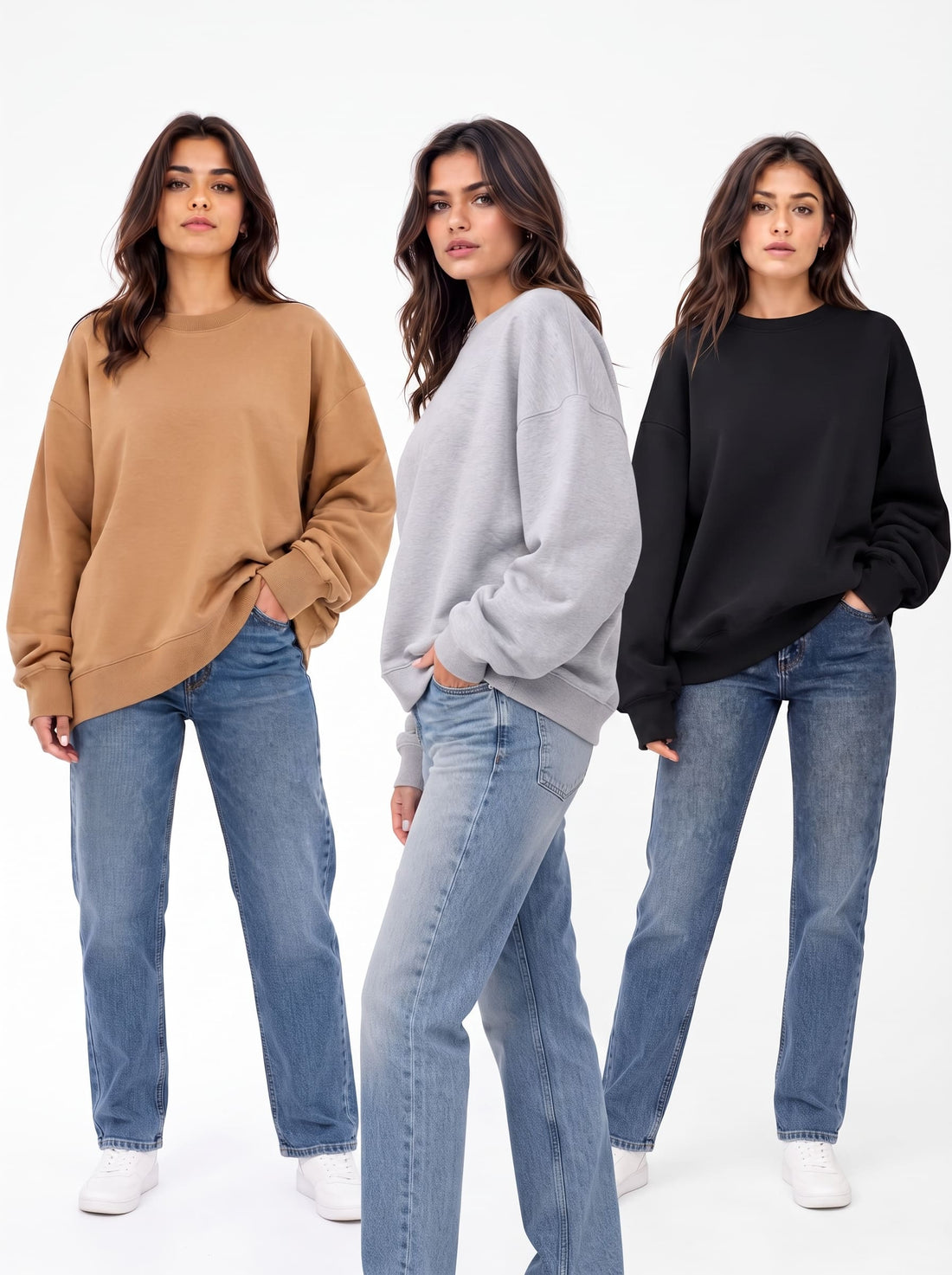 Oversized Women's Sweatshirts Pack of 3 | SKM