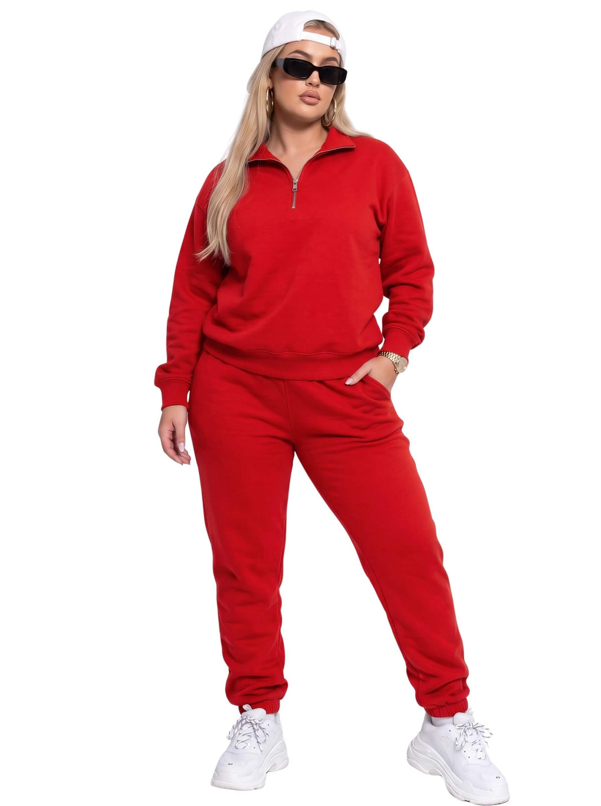 Women Quarter Zip Tracksuit | SKM