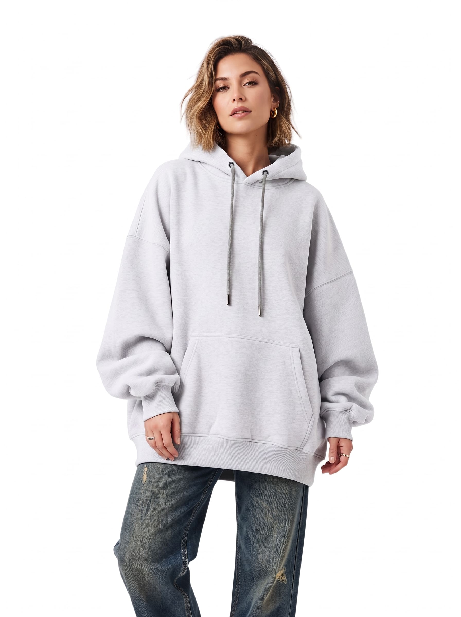 Oversized Women's Hoodie Pack of 3 | SKM Heather Grey