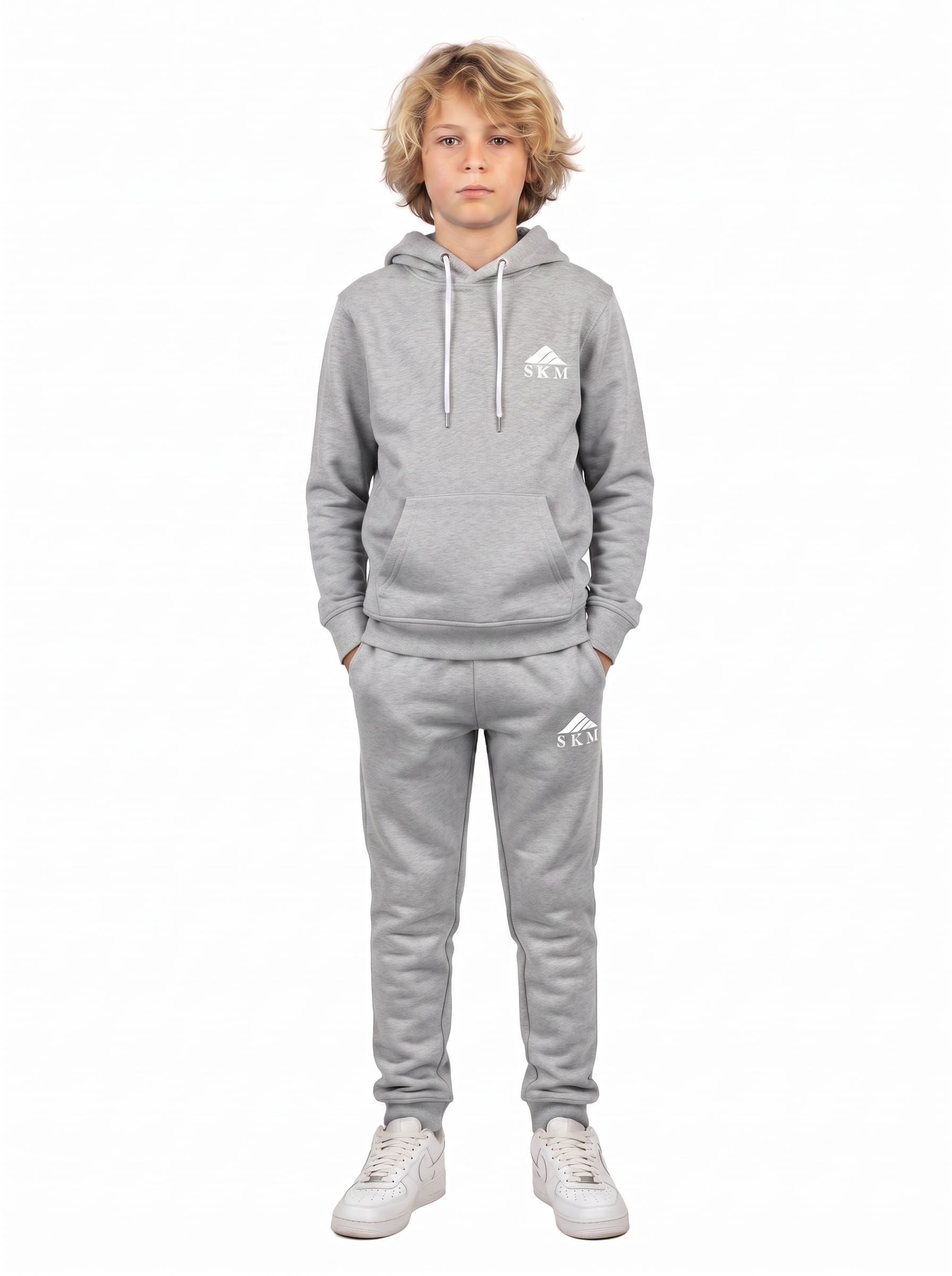 Premium Boys' Sweatshirt Tracksuit | SKM Outlet Heather Grey
