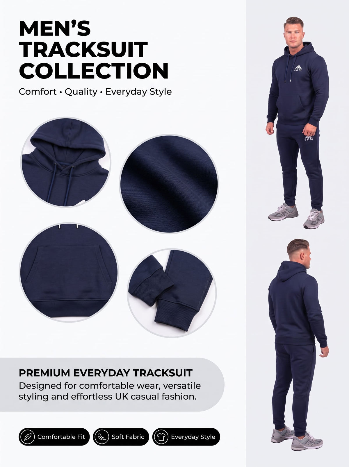 Men Hoodie Tracksuit Set | SKM