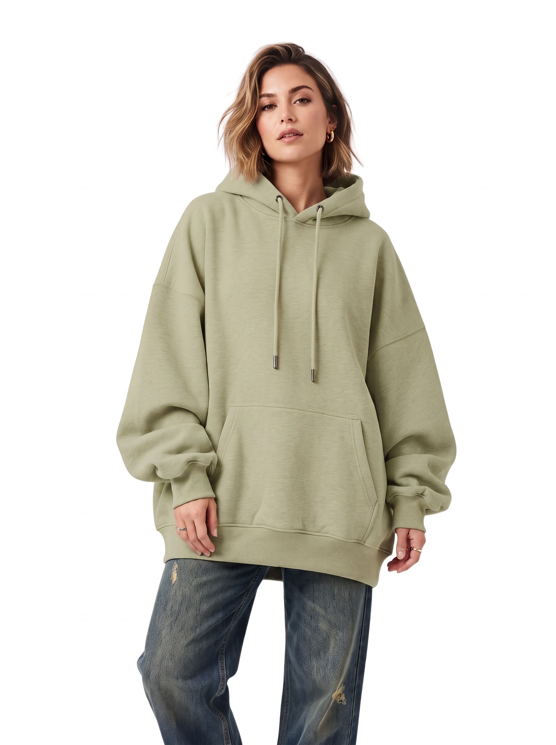 Oversized Women's Hoodie Pack of 3 | SKM Khaki