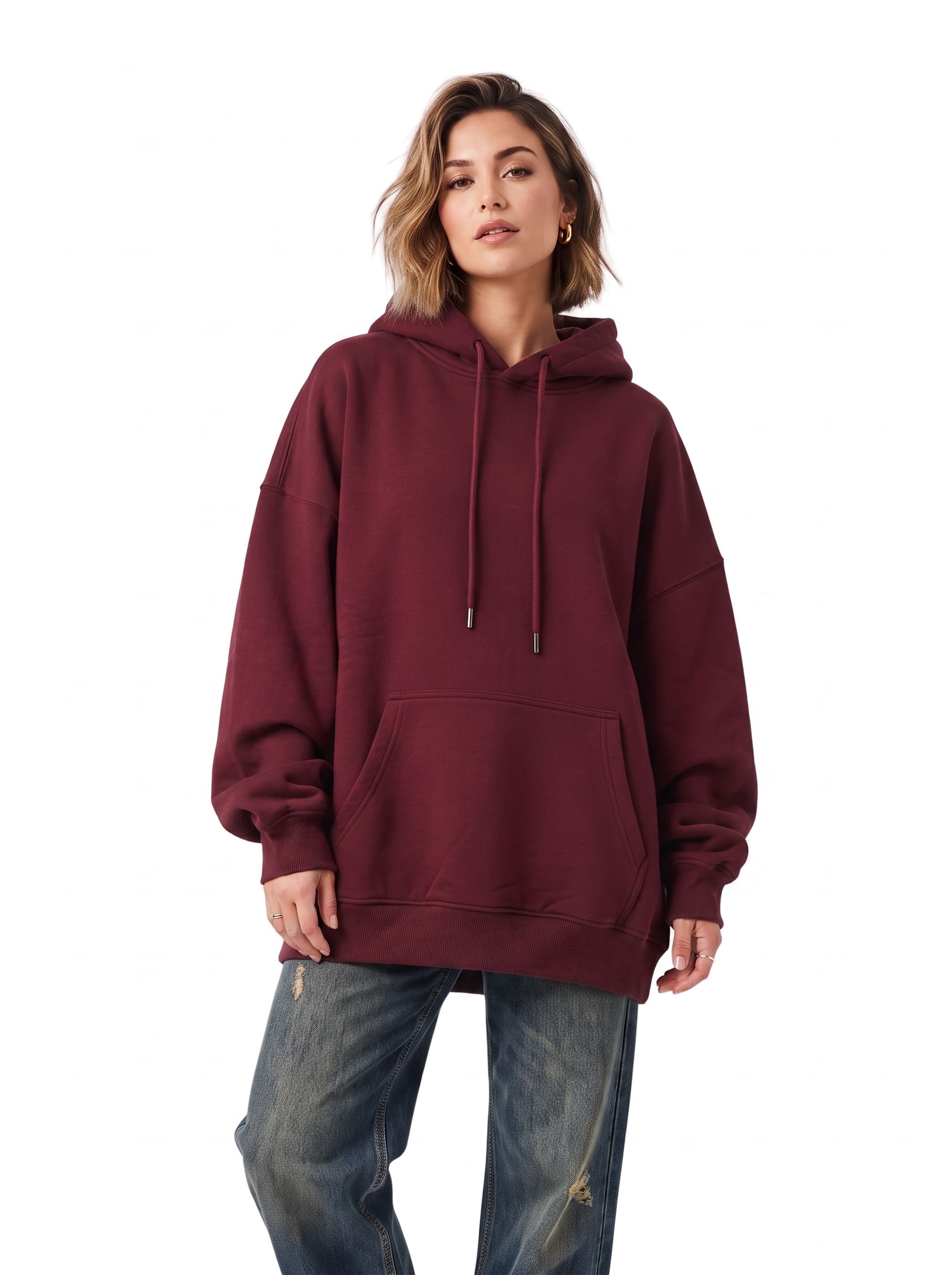 Oversized Women's Hoodie Pack of 3 | SKM Maroon