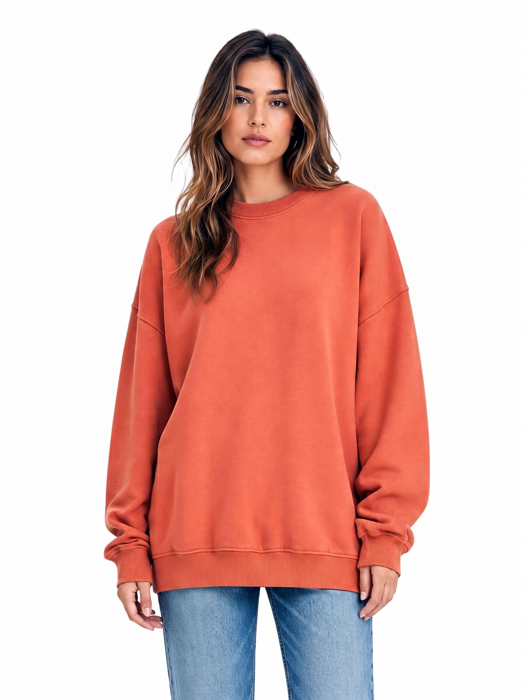 Oversized Women's Sweatshirts | SKM Orange