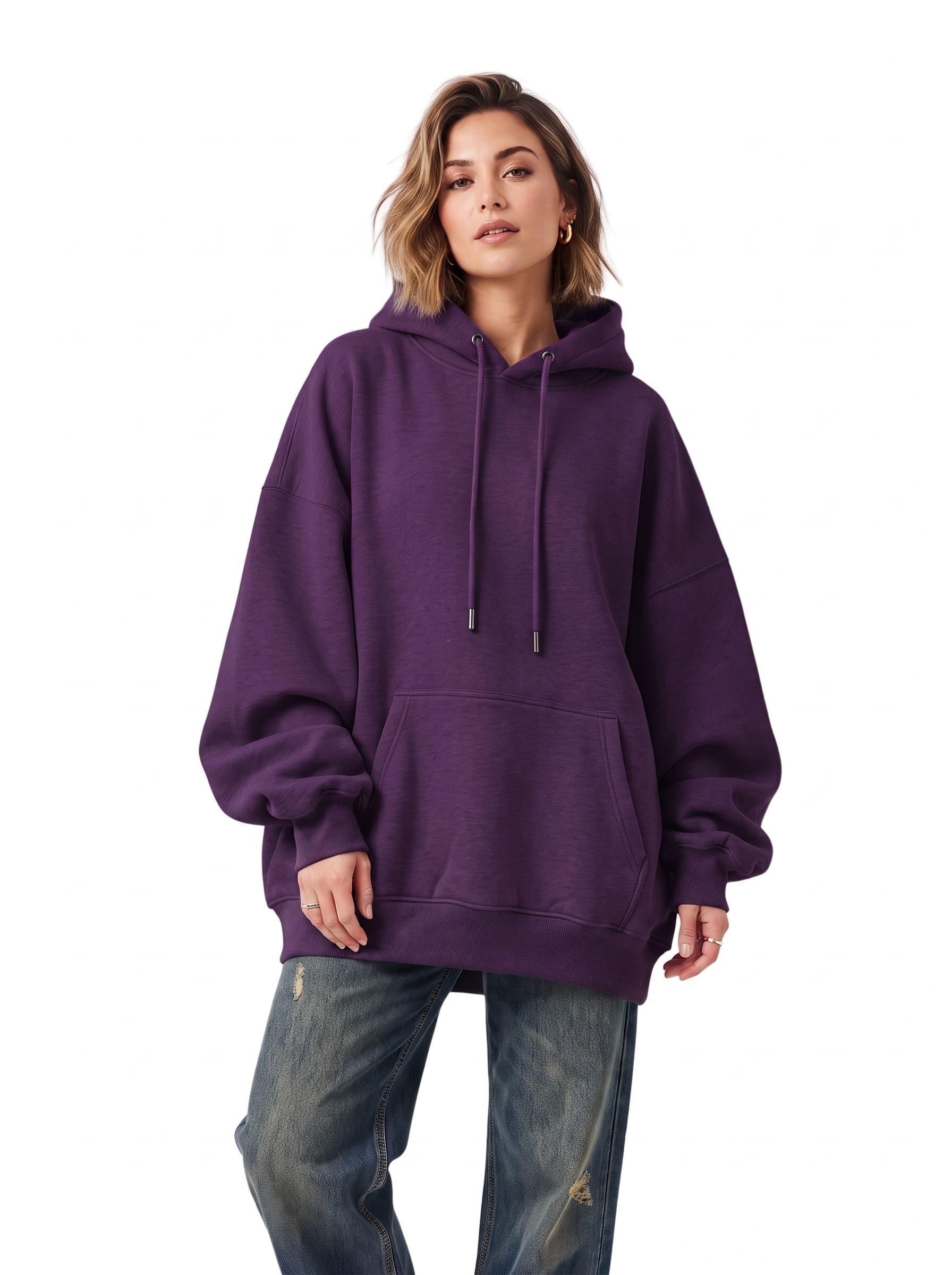 Oversized Women's Hoodie Pack of 3 | SKM Purple