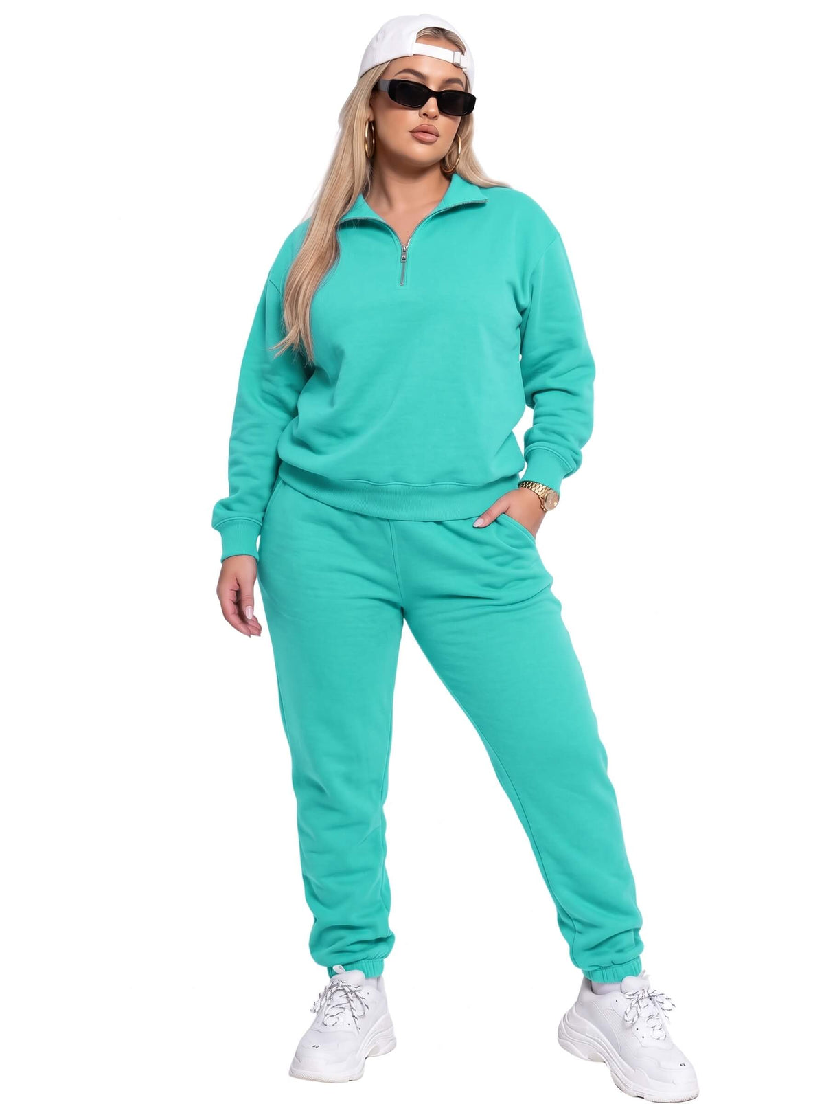 Women Quarter Zip Tracksuit | SKM