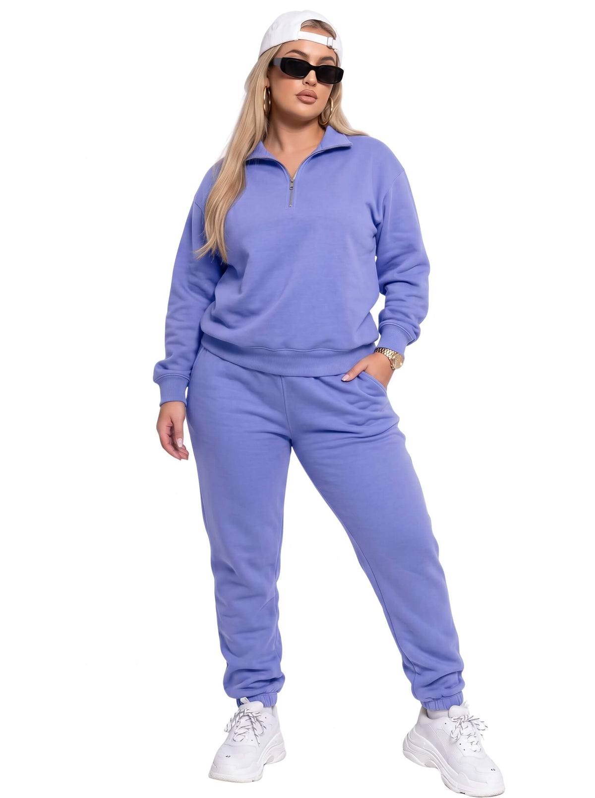 Women Quarter Zip Tracksuit | SKM
