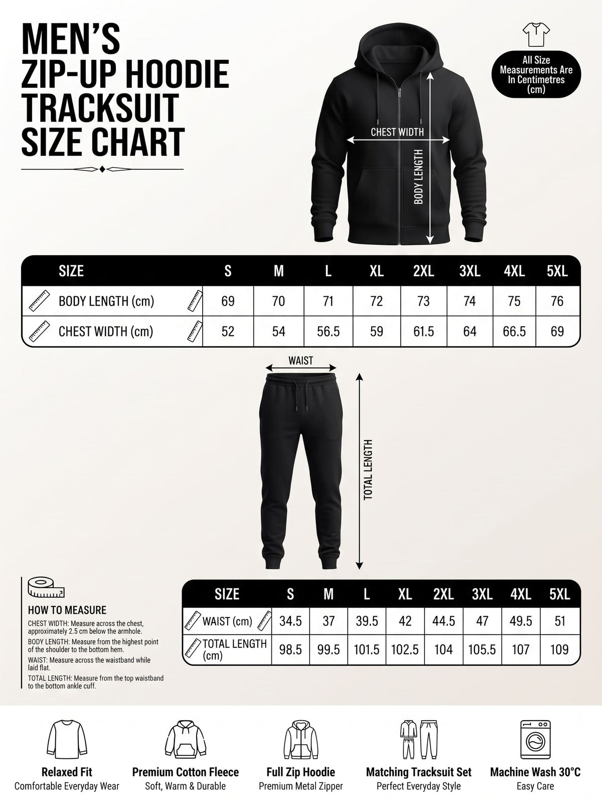 Men Zip Up Hoodie Tracksuit | SKM