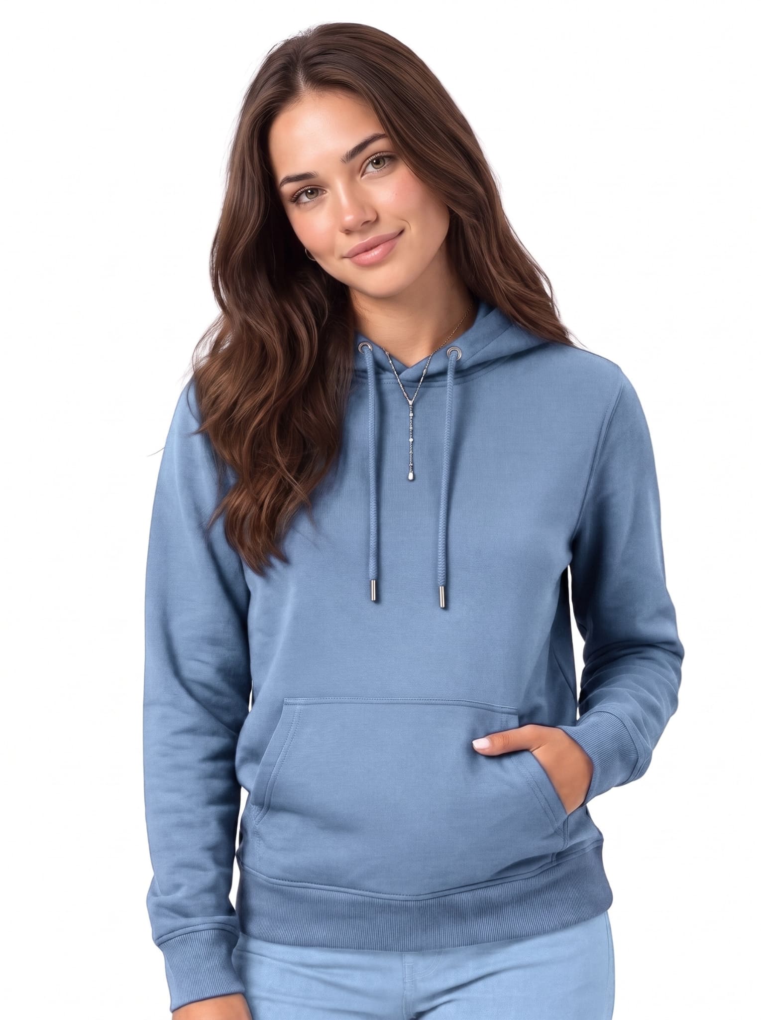 Women's Pullover Hoodies | SKM sky blue