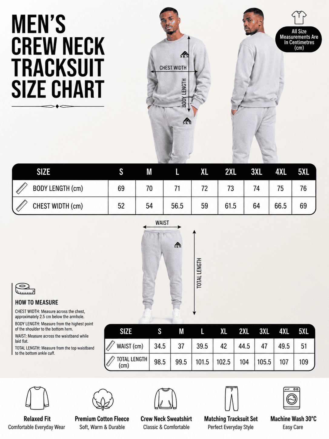 Men's Crew Neck Tracksuit | SKM