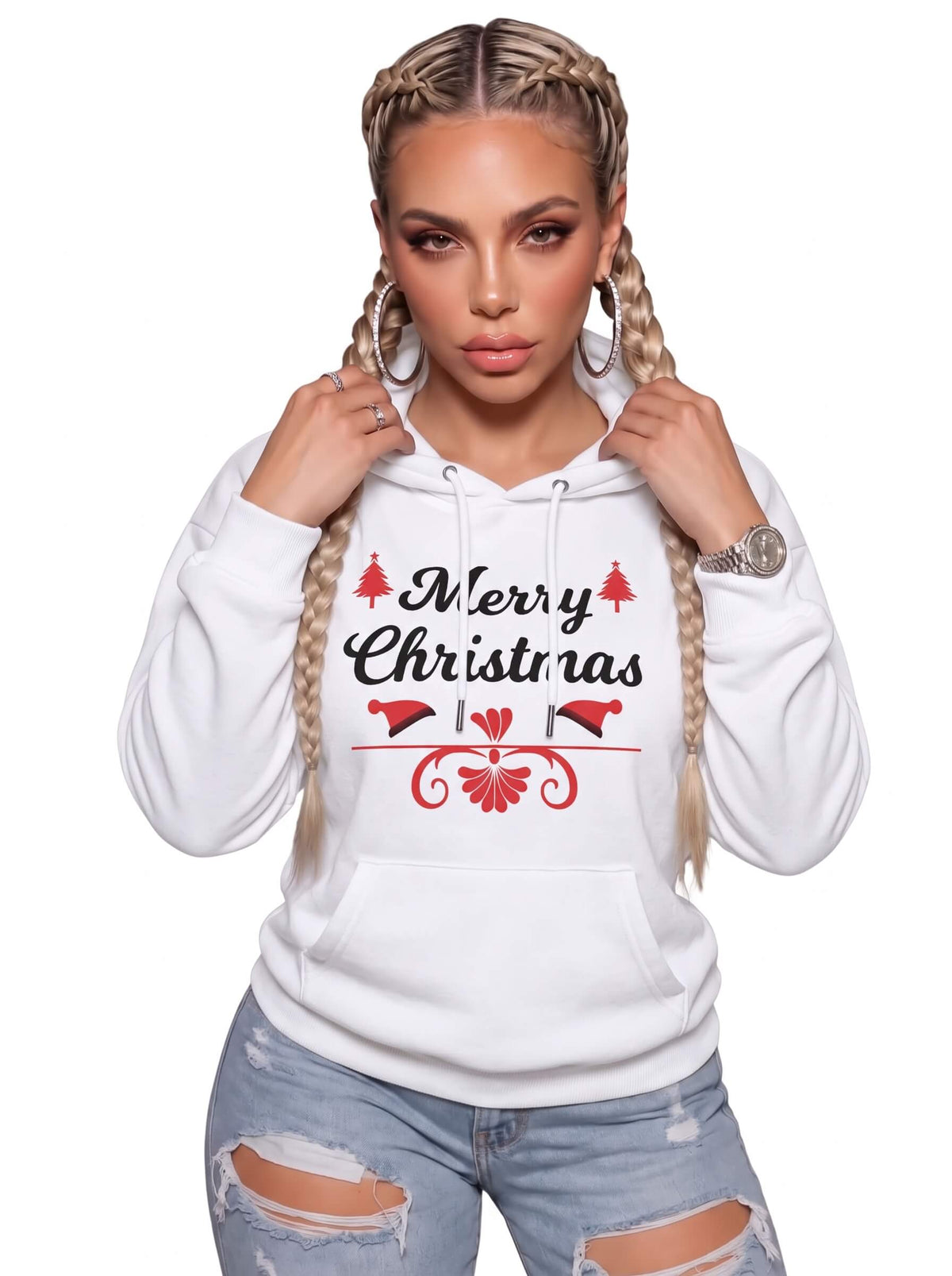 Merry Christmas Hoodie Women | SKM